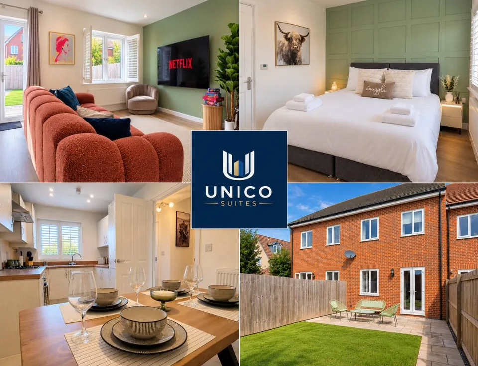 Stylish 3-Bed Home in Wixams - Parking & Workspace