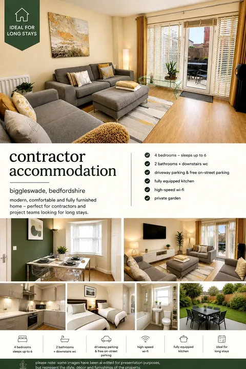 Spacious 4-Bedroom Contractor House | Parking & Garden - Bedfordshire